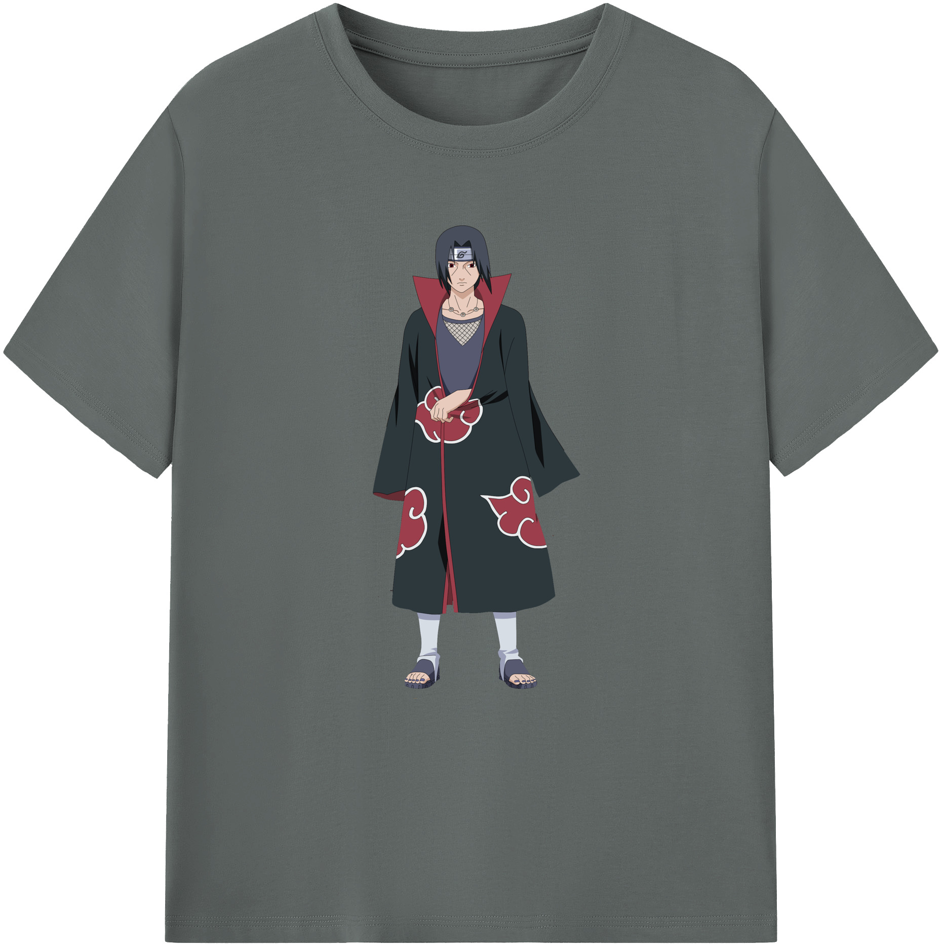 （画像用） NARUTO -ナルト- うちは イタチ Uchiha Itachi 綿100％ メンズ半袖Tシャツ｜肌触りやわらか＆通気性